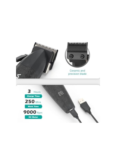 Vgr V-640 Profesyonel Saç Kesme Makinesi 9000 Rpm, Paslanmaz Çelik, Usb Şarj