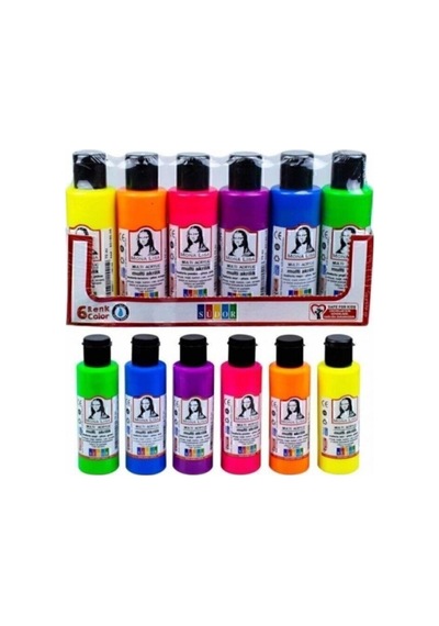Südor Sd1006f Akrilik Boya Multi Fosforlu 6x70 Ml Çok Renkli