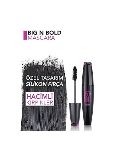 Flormar Big N Bold Mascara Hacim Veren Maskara Siyah 001