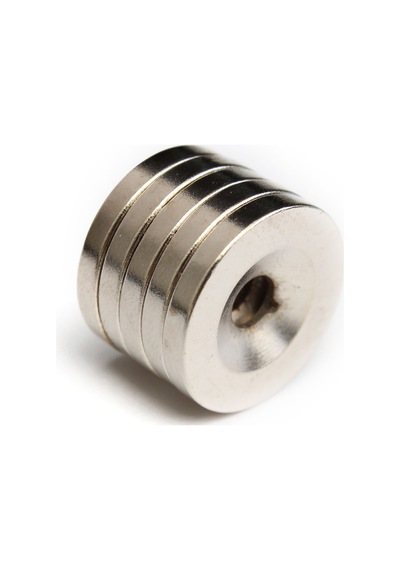 5 Adet 20Mm X 10-5Mm X 5Mm Havşa Delikli Güçlü Neodyum Miknatis N11.24452