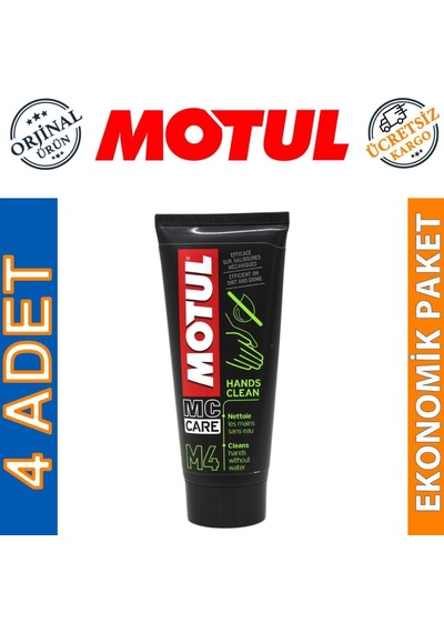 Motul M4 Susuz El Temizleme Kremi 100 Ml Hands Clean 4 Adet