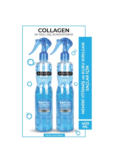 Morfose Collagen Çift Fazlı Mavi Fön Suyu 2 x 400 ML