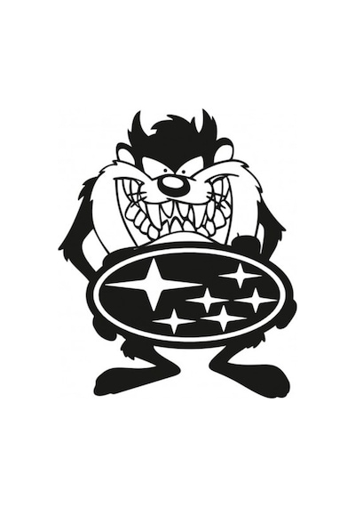 2 Adet Subaru Taz Komik Araba Sticker Yapıştırma