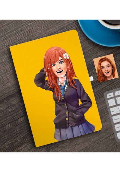 Kişiye Özel Animasyon Bebek Karikatürlü Defter-4B Çok Renkli