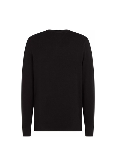 Tommy Hilfiger Erkek Yuvarlak Yaka Cotton Crew Neck Kazak - Siyah Black