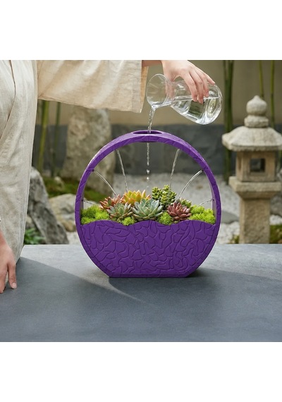 3d Baskı Self-watering Planter - Kendi Kendini Sulayan Saksı-mor Çok Renkli