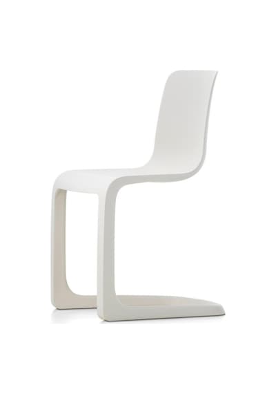 Vitra Evo - C Klasik Sandalye, Modern Yorum, Mat Yüzey, Ergonomik Tasarım, Geri Dönüştürülmüş Malzeme Beyaz