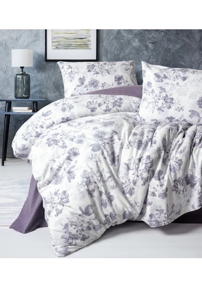 Cotton Box Flanel Çift Kişilik Nevresim Takımı Sadie Mor