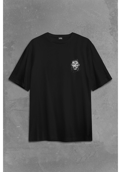 The King Leo Lionel Messi Barcelona Forma Beyaz Sırt Ön Baskılı Oversize Tişört Unisex T-shirt 001
