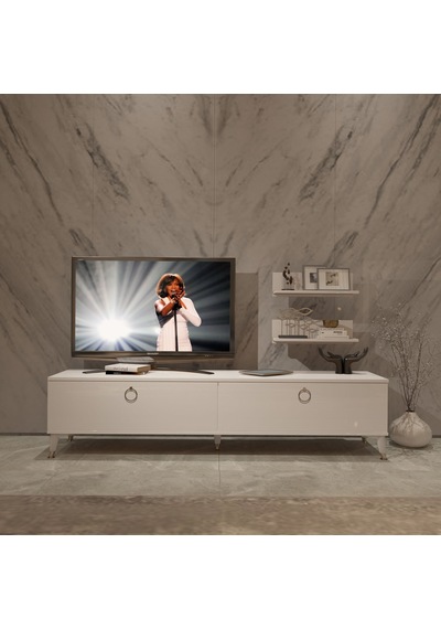 Decoraktiv Eko 4 Mdf Std Gold Tv Ünitesi Tv Sehpası Beyaz
