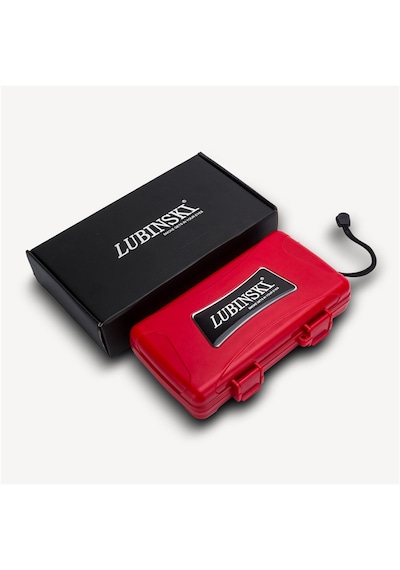 Lubinski Seyahat Puro Kutusu Humidor Kırılmaz Plastik Kırmızı 5's