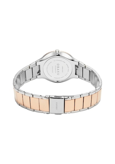Obaku Denmark V292lxzwsh Quartz Çelik Rose/gri Sedef Kadran 31 Mm Kadın Kol Saati Gri