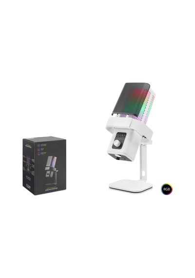 Hadron M6w Gaming Rgb Masaüstü Mikrofon Type-c 192khz 24bit - Beyaz
