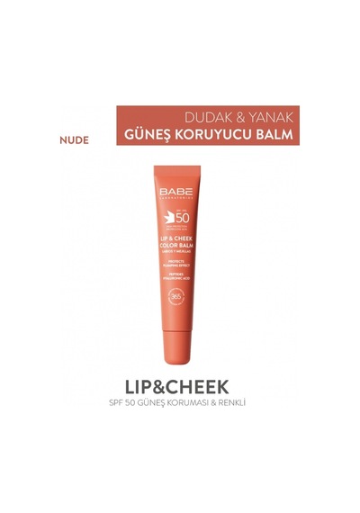 Babe Lip&Cheek Balm Nude SPF50 20ml - Dudak ve Yanak Balmı