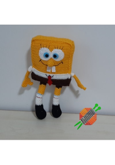 Amigurumi Örgü Oyuncak Sünger Bob