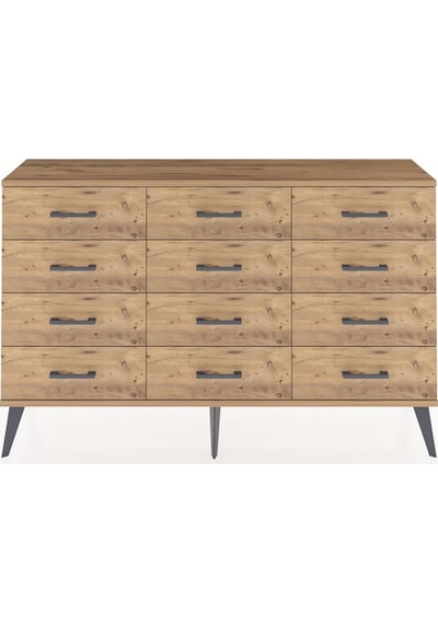 Arges Konsol 12 Çekmeceli 132x30x83 Antrasit-çam/çam Çam/çam Arges Konsol 12 Çekmeceli 132x30x83 Antrasit-çam/çam Çam/çam