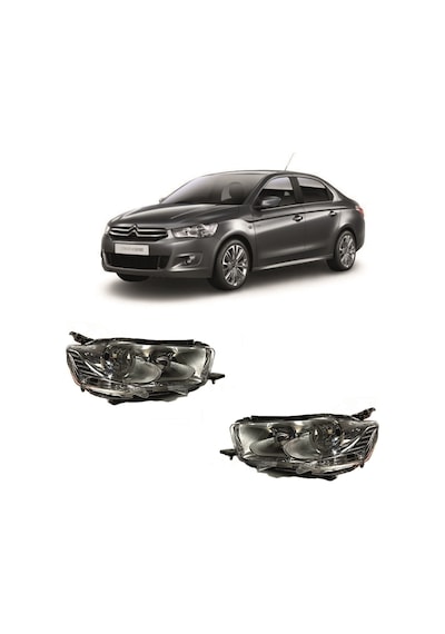 Citroen C - Elysee Sağ Sol Motorlu Far Lambası Set 2012-2016