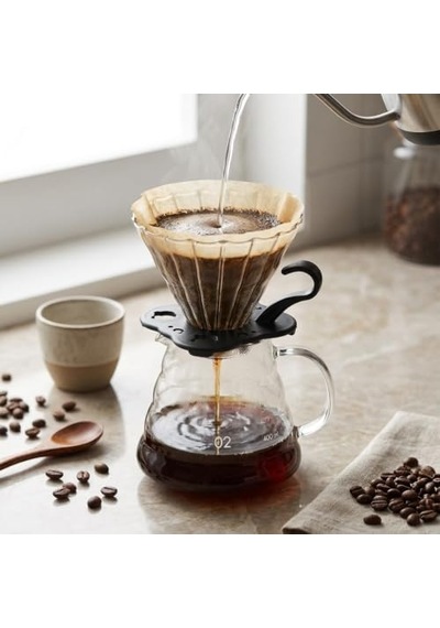 Profesyonel Cam Kahve Demleme Seti Pour Over Dripper & Karaf - 600 Ml Kapasiteli Borosilikat Filtre Kahve Seti Aeropress