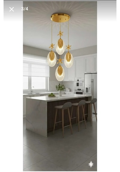 Bohem Aydınlatma Modern 3+1 Sarkıt 3 Renk Led Beyaz Sarı Günışığı Salon/antre/yatak Odası Gold