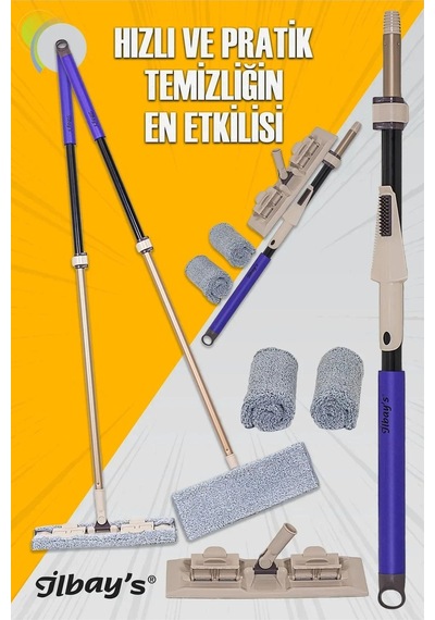 İlbay's Teleskopik Klipsli Mikrofiber Paspas Mop