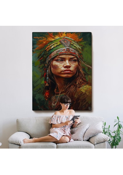 Miyrem^ Canvas Serie Kızıldereli Güzel Kız Tablosu-7774
