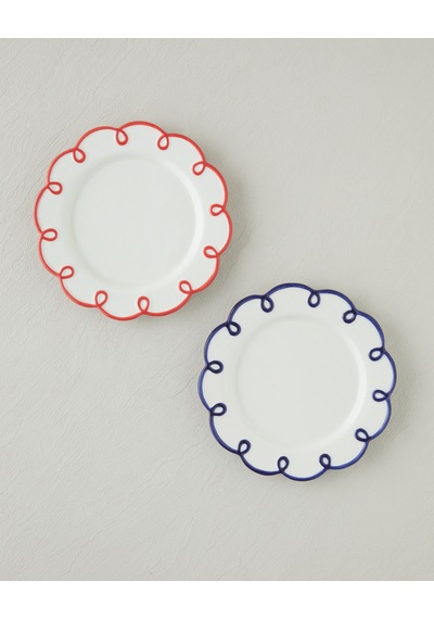 Lovely Loop Dolomite Pasta Tabağı 20,5 Cm Kırmızı