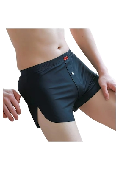 Ece's Design Boxer Buz İpek Dikisiz 1 Parça M1003 Siyah