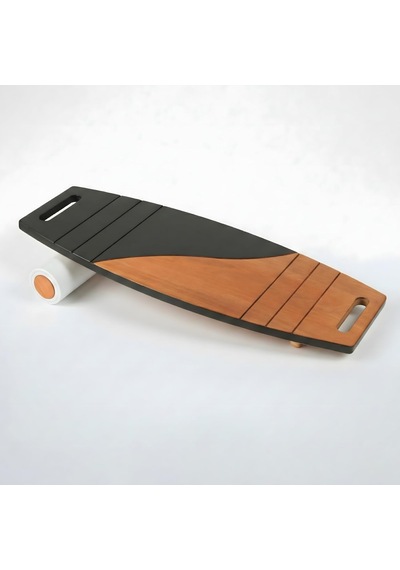 Siyah/kahve Denge Tahtası Balance Roller Board Sörf Eğitim Tahtası Kaykay Eğitim Tahtası 73 X 31 Cm Rb08 Çok Renkli