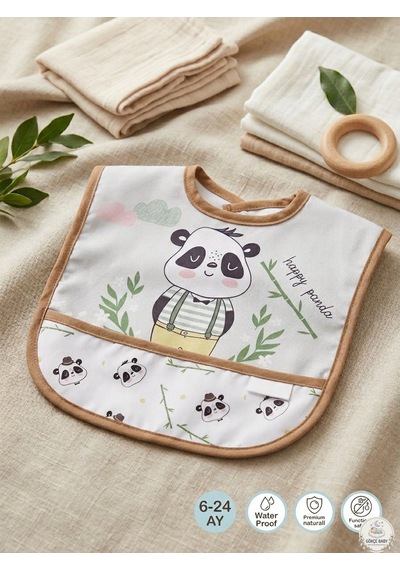 Set Kısa Kollu Bağlamalı Ayarlanabilir Sıvı Geçirmez Aktivite ve Mama Önlüğü Çok Renkli 2'li
