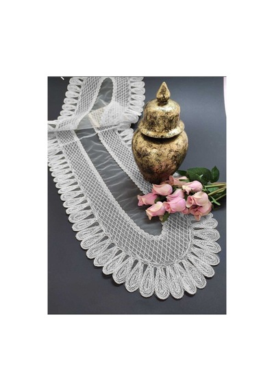 Kadife Detaylı Runner, Çeyizilk Tek Runner 120x30cm Çok Renkli