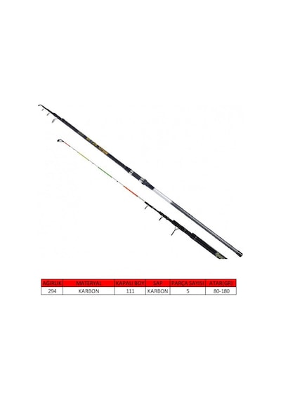 Captain 1525 Cast Strong Tele Surf Kamış 80-180gr  350 cm