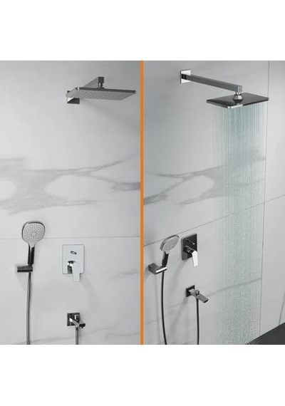 Adell Azure Elegant Ankastre Duş Seti - Krom - 3 Yollu Çıkış 15690651