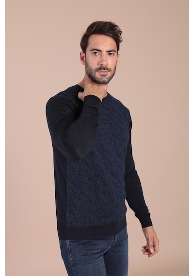 Ferraro Bisiklet Yaka Superfine Yün Kazak - Lacivert Lacivert (490434188) Lacivert
