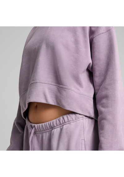 Puma Dare To Relaxed Washed Crew Kadın Mor Günlük Sweatshirt626799