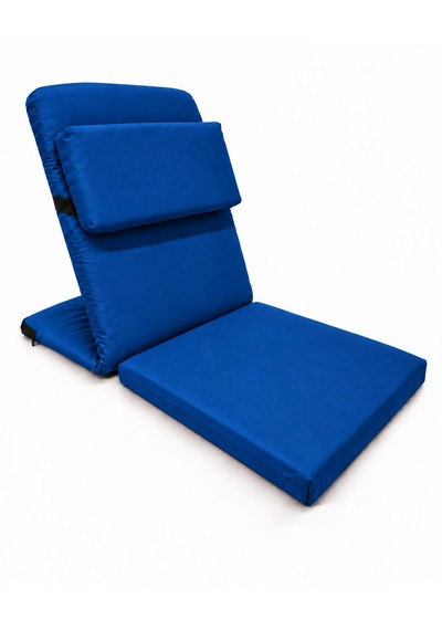 Meditasyon Sandalyesi İlave Yastıklı Backjack Xl Yoga, Nefes, Meditasyon Sandalyesi Duck Kumaş Saks Mavi