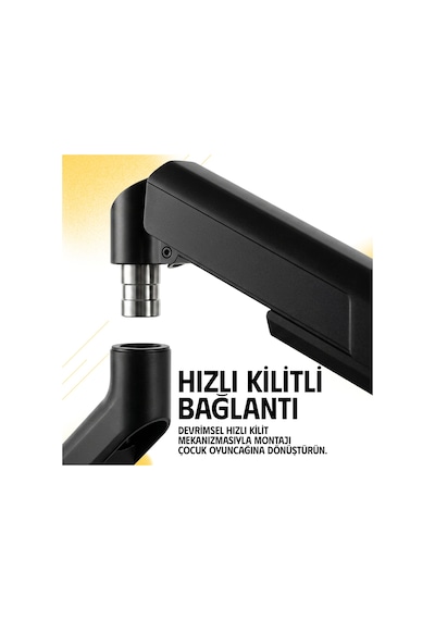 Ergoflex X10 Siyah 22-40inch Amortisörlü 12 Kg Monitör Standı 2026 Versiyon