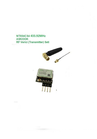 433.92mhz Ask/ook Rf Verici Seti Ntx04cs4-set