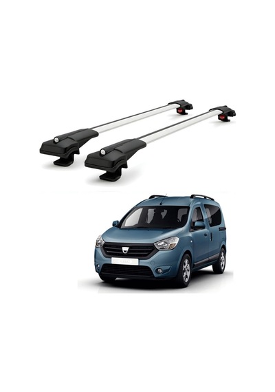 Dacia Dokker Stepway 2013-2021 İçin Ara Atkı Tavan Barı , Araç Üstü Ekipman Taşıma Barı Gri 2 Adet