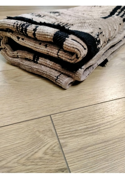 Çam Halı Bodrum Bdr 114 Bej Özel Latex Kaymaz Tabanlı Kilim