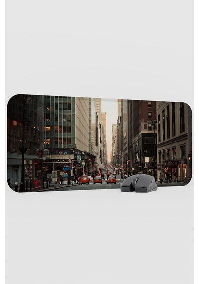 New York Sokakları Amerika 2 V3 70x30 Xl Gaming Kauçuk Kaymaz Taban Mouse Pad Fare Altlığı