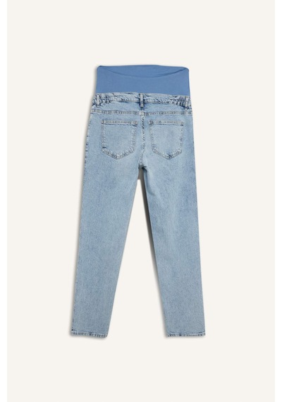 Defacto Straıght Fıt Beli Lastikli Bilek Boy Jean Yıkamalı Hamile Pantolon H2077ax26smnm39