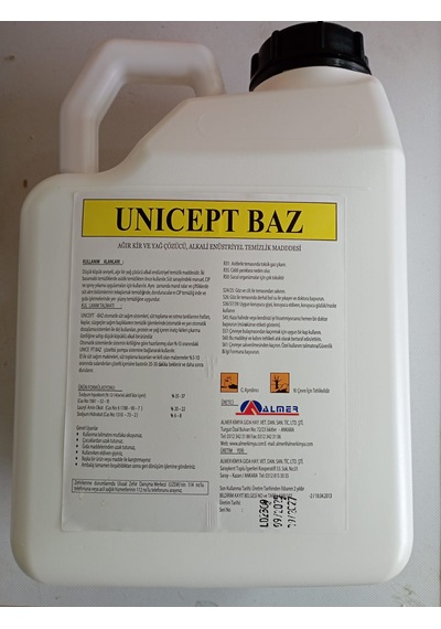 Süt Sağım Makinesi Temizleme Dezenfektanı Unıcept Baz 5 Litre