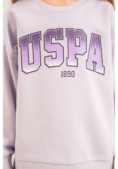 U.S. Polo Assn. Kız Çocuk Baskılı Mor Uzun Kol Eşofman Takımı Us2701-c-v2 Us2701-c-v2