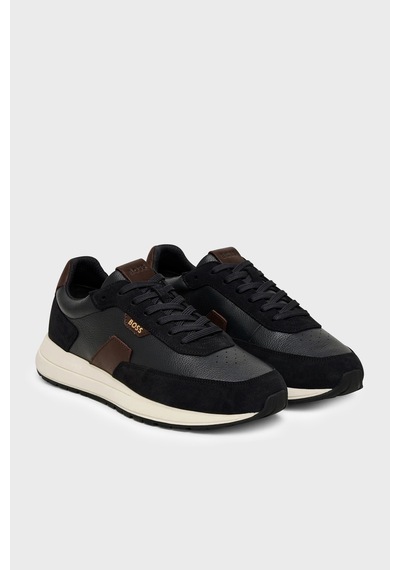 Boss Deri Sneaker Ayakkabı Erkek Ayakkabı 50568951 002 Siyah