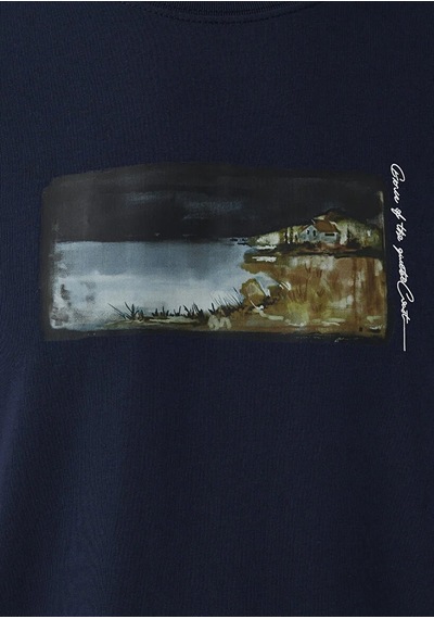 Mavi M0613520-70490 Mavi Baskılı T-shirt Erkek Tişort Lacivert