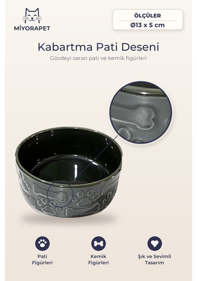 Mama Kabı Porselen-ikili Siyah