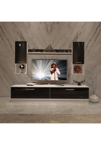 Decoraktiv Eko 5dab Slm Std Tv Ünitesi Tv Sehpası Beyaz - Siyah