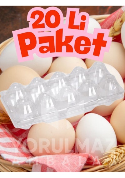 10 Lu Şeffaf Yumurta Viyolü Dayanıklı Ve Hijyenik Yumurta Kabı 20 Adet Siyah