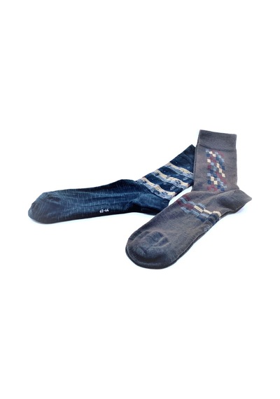 2Li Yün Dikişsiz Erkek Çorap 40-44 (538857712) Siyah