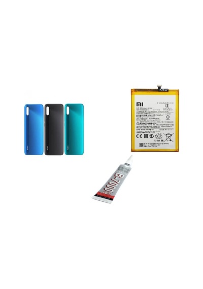 Redmi 9a Arka Batarya Kapağı ,batarya Ve B7000 Yap Mavi 59371300